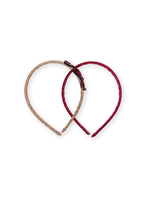 2 cerchietti dorato e rosso bambina LYATERSERRE / 21SI01E2TETK008