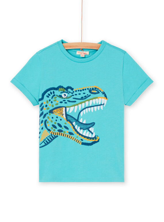 T-shirt turchese bambino LOVERTI1 / 21S902Q1TMCC215
