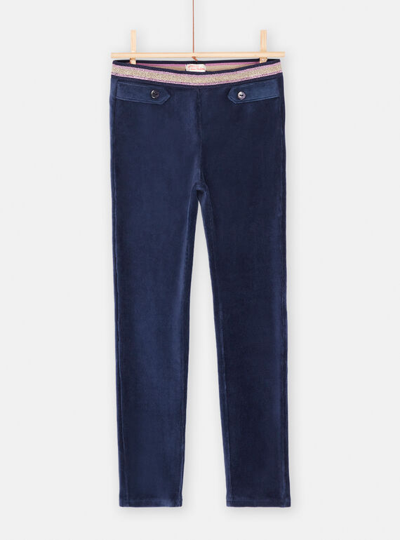 Pantaloni navy in velluto bambina SAJOMIL3 / 23W901M1PAN070