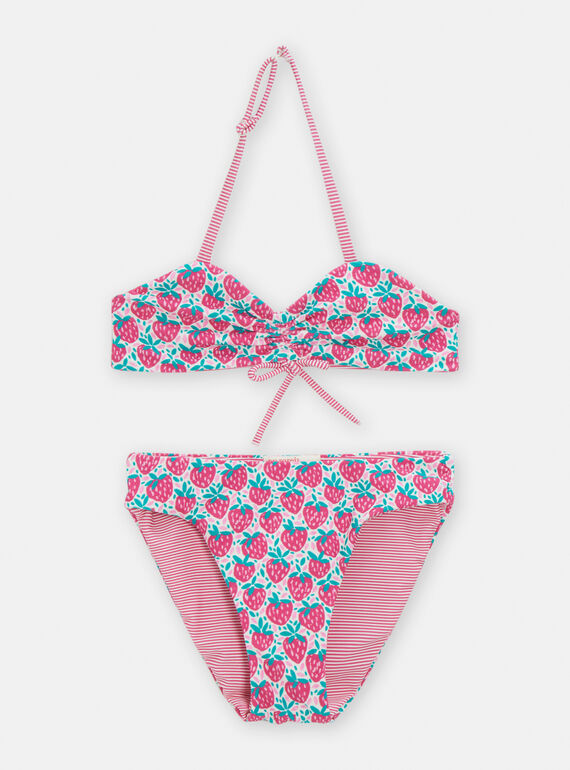 Bikini rosa double face bambina TYABIK1 / 24SI01G3MAI001