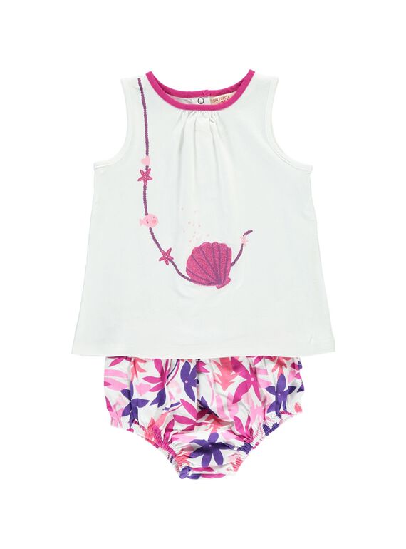 Baby girls' bloomer and vest set CIPLAENS2 / 18SG09Q2ENS000