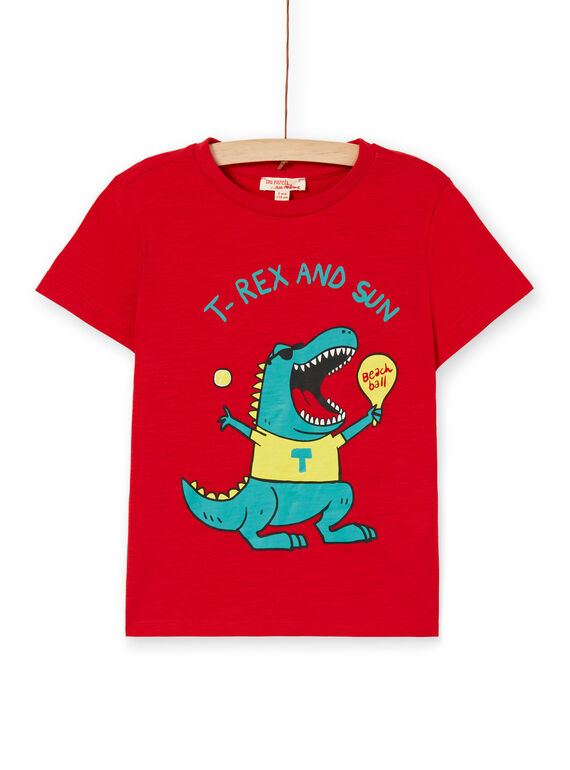 T-shirt rossa in cotone bambino LOJOTI4 / 21S90232TMC050