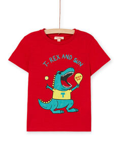 T-shirt rossa in cotone bambino LOJOTI4 / 21S90232TMC050