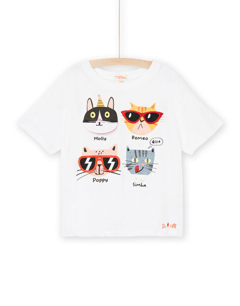 T-shirt a maniche corte con motivo gatti ROSPATI5 / 23S902P5TMC000
