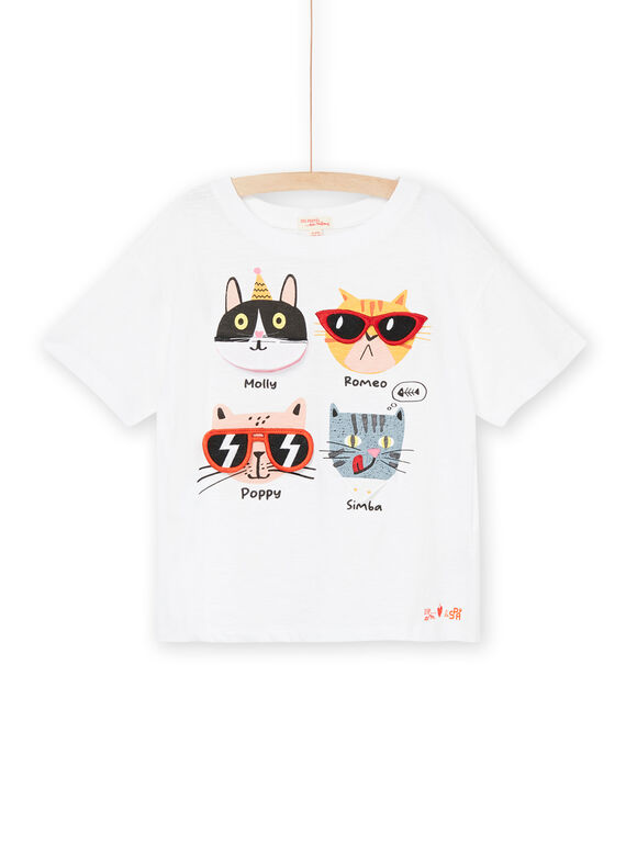 T-shirt a maniche corte con motivo gatti ROSPATI5 / 23S902P5TMC000