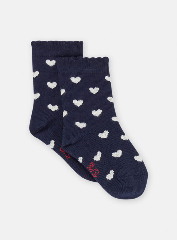 Calze navy con stampa cuore neonata SYIJOSOQ2 / 23WI09M4SOQ070