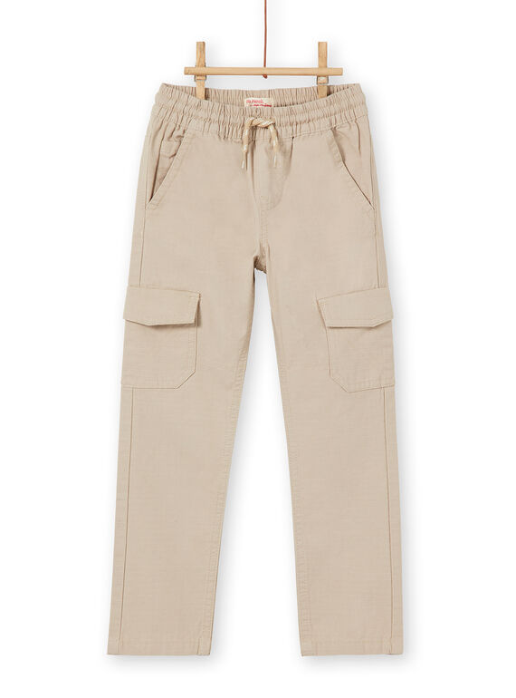 Pantaloni cargo beige bambino LOJOPAMAT3 / 21S90241PANA014