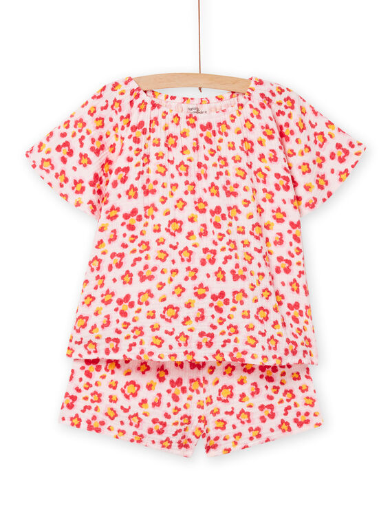 Pigiama rosa e giallo bambina NEFAPYJFLO / 22SH11H5PYJ321
