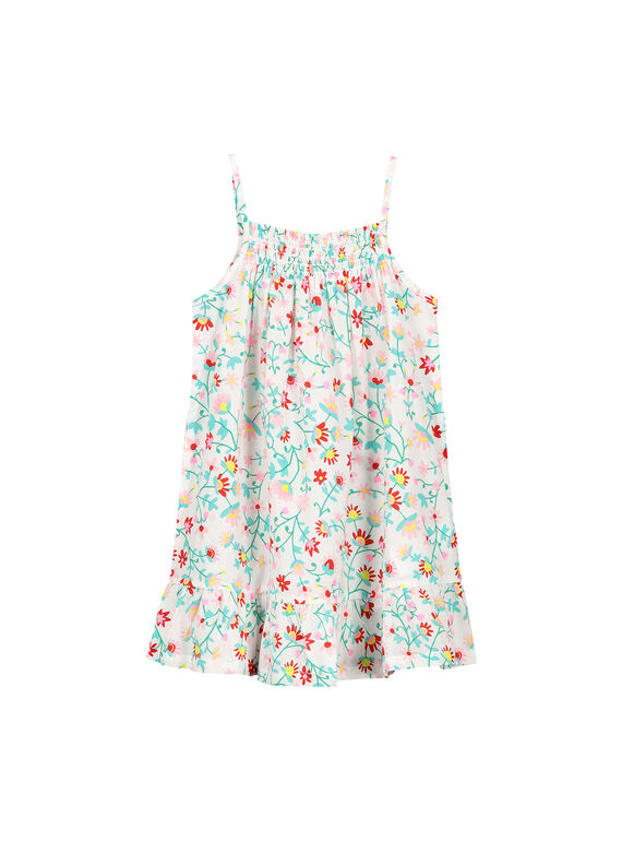 Abito a fiori in cotone estivo bambina FAJOROB14 / 19S901G6ROB000