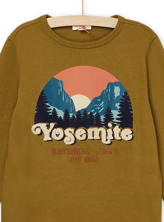 T-shirt maniche lunghe con stampa montagne POPRATEE1 / 22W902S2TMLG631