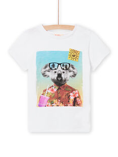 T-shirt bianca con motivo koala fantasia bambino NOJOTI4 / 22S90273TMC000