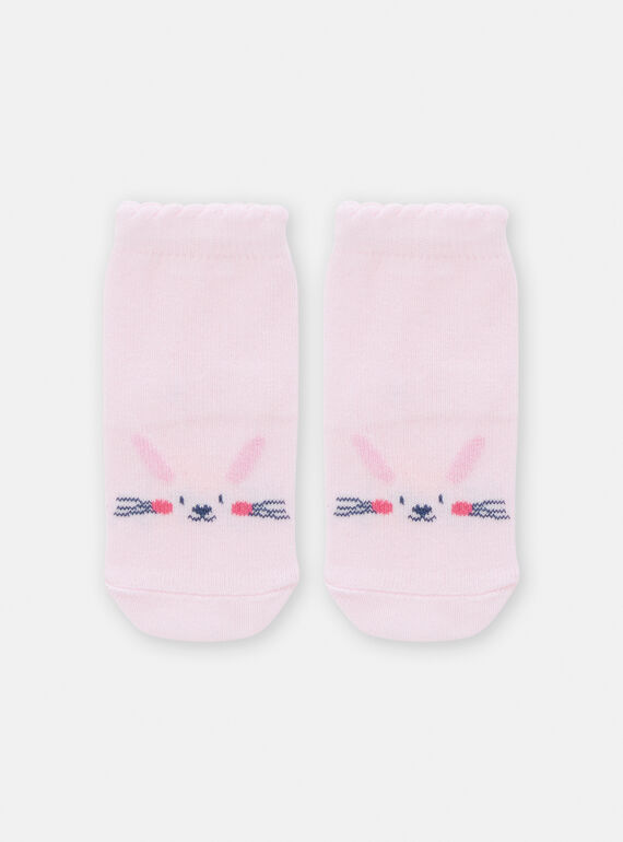 Calze neonata rosa con motivo coniglietto TYIJOSOQ5 / 24SI0982SOQ309