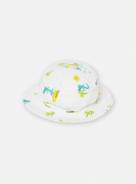 Cappello da pescatore double face bianco neonato TYUJA2BOB / 24SI10F1CHA000