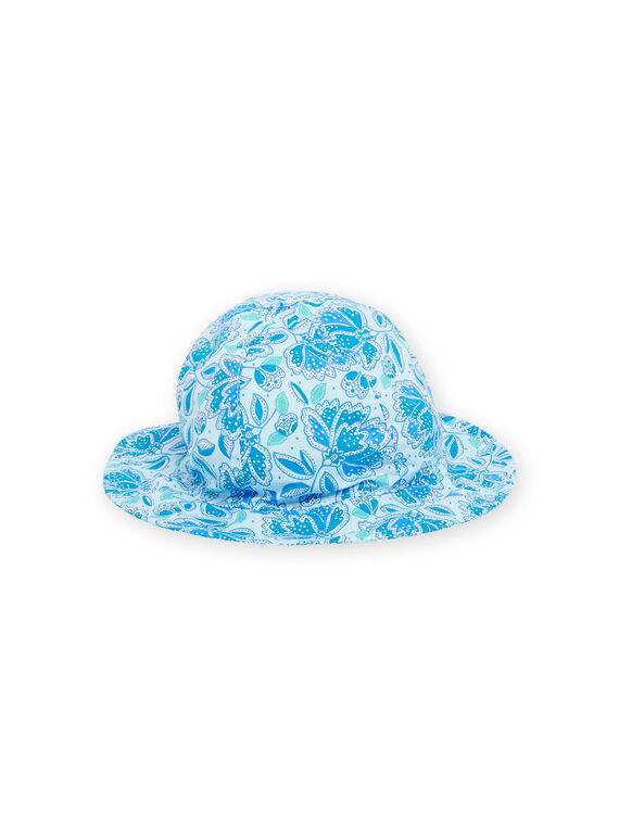 Cappello da pescatore turchese con stampa a fiori RYIBALCHA / 23SI09C4CHAC215