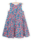 Abito blu e rosa con stampa a fiori RABLEROB1 / 23S90133ROB001