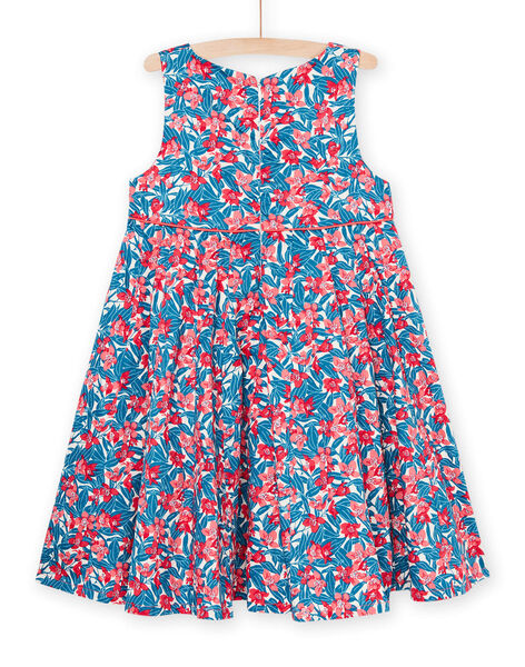Abito blu e rosa con stampa a fiori RABLEROB1 / 23S90133ROB001