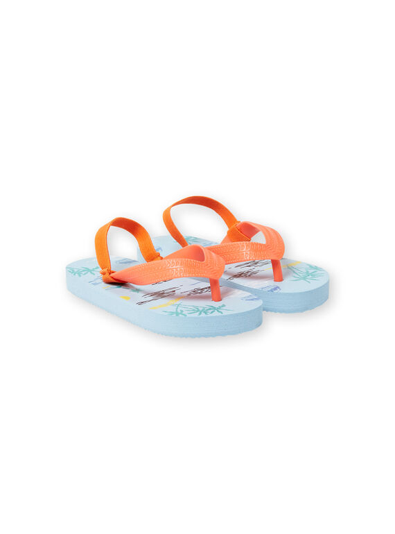 Infradito azzurre stampa palma bambino LGTONGPALM / 21KK3661D01202
