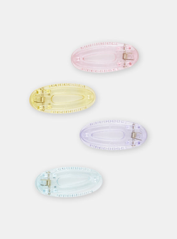 4 fermagli trasparenti multicolore bambina SYAJOCLIC5 / 23WI0185BRT099