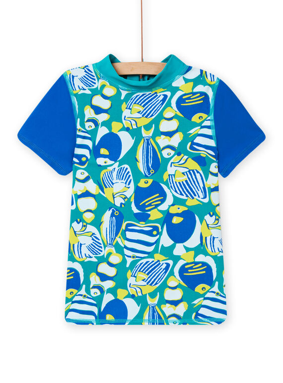 T-shirt anti-UV blu bambino NYOMERUVTIPOI / 22SI02L1TUVC242