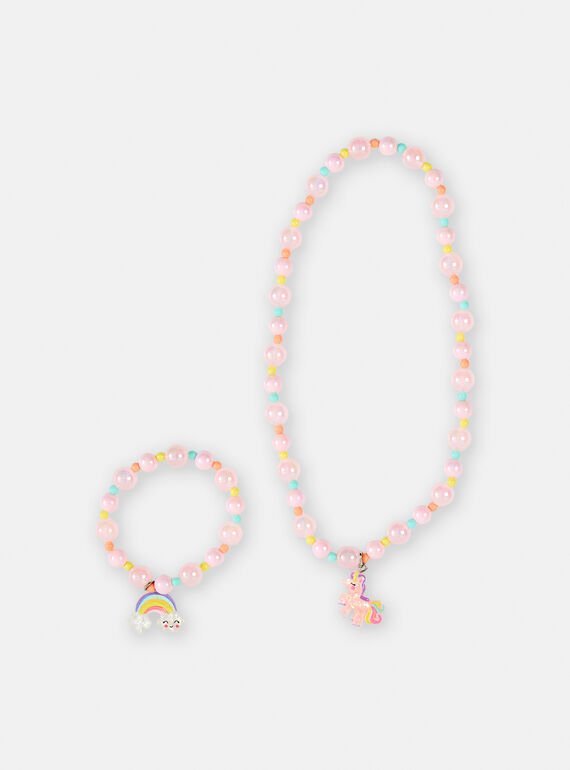 Collana e bracciale rosa bambina TYAJOCOU / 24SI01E1CLIH705