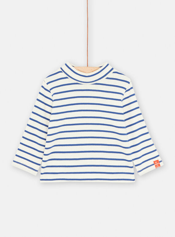 Dolcevita crema e blu con collo alto neonato SUJOSOUP1 / 23WG10N4SPLA002