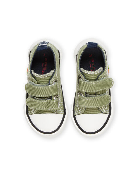 Sneakers in tela kaki con patch dinosauro RUTOILDINO / 23KK3872D16604