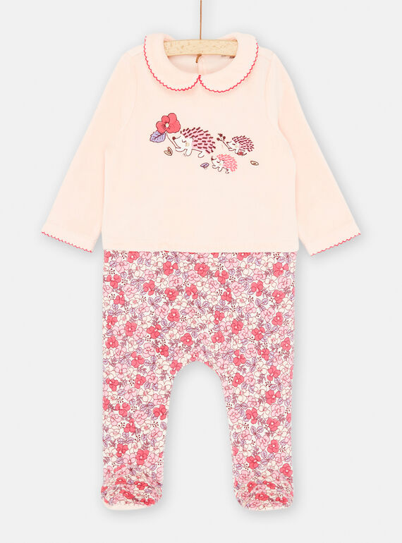Tutina rosa e viola con motivi a fiori SEFIGRELIB / 23WH1352GRED328