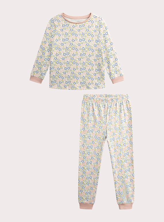 Pigiama con stampa floreale per ragazza  VEFAPYJFLO / 24WH1175PYJ001