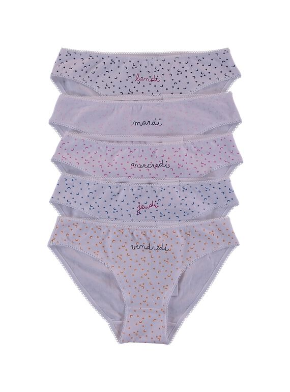 Set 5 slip/slip con i giorni della settimana GEFALOTSEM1 / 19WH1163SLI000