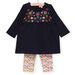 Abito maniche lunghe e leggings con stampa