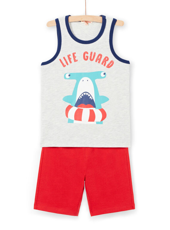 Completo da spiaggia grigio melange bambino LOPLAENS2 / 21S902T1ENSJ920
