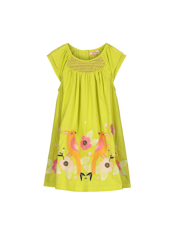 Abito in cotone bambina FAPOROB3 / 19S901C3ROB605