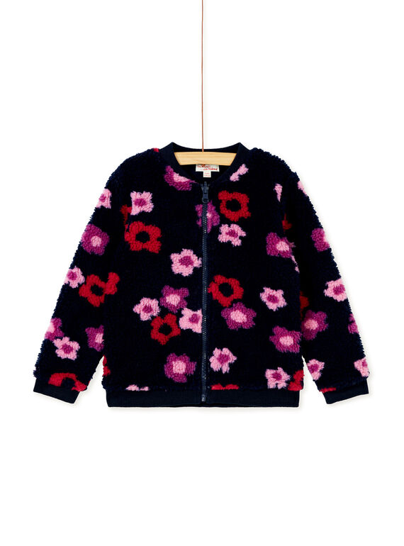 Cardigan effetto montone con stampa a fiori KALUCAR1 / 20W901P1CARC205