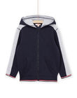 Giacca sportiva con cappuccio blu e grigio melange POJOJOH1 / 22W902D3JGH705