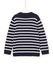 Maglia blu notte a righe bianche POJOPUL1 / 22W902D1PUL705