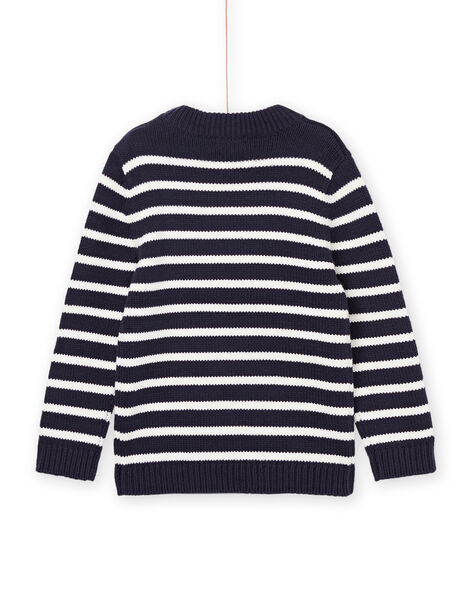 Maglia blu notte a righe bianche POJOPUL1 / 22W902D1PUL705