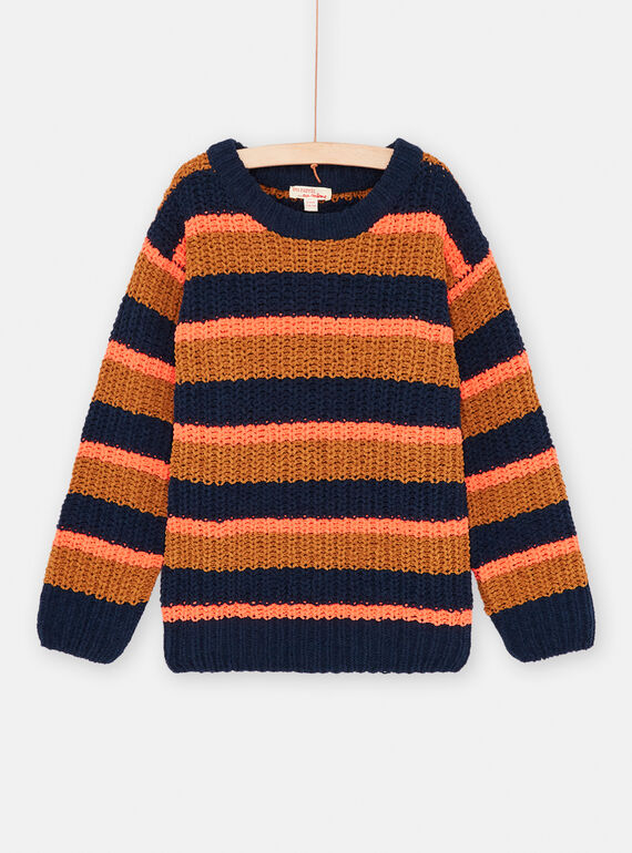 Maglia multicolore con stampa a righe bambino SOJOPUL2 / 23W902M2PUL809