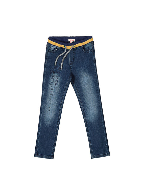 Jeans elastico in vita bambino FOLIJEAN / 19S90221JEA704