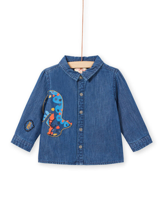 Camicia in jeans maniche lunghe motivo dinosauro neonato MUPACHEM / 21WG10H1CHMP274