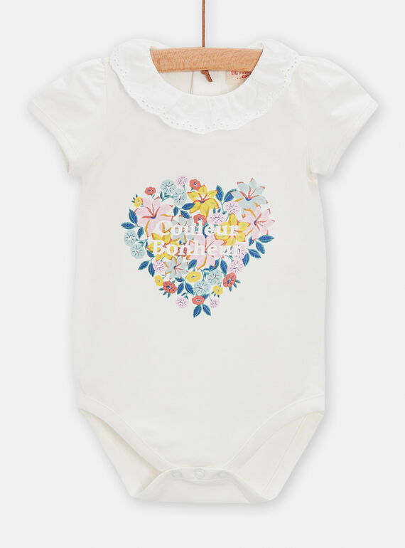 Body maniche corte bianco neonata TIPOBOD / 24SG09M1BOD001
