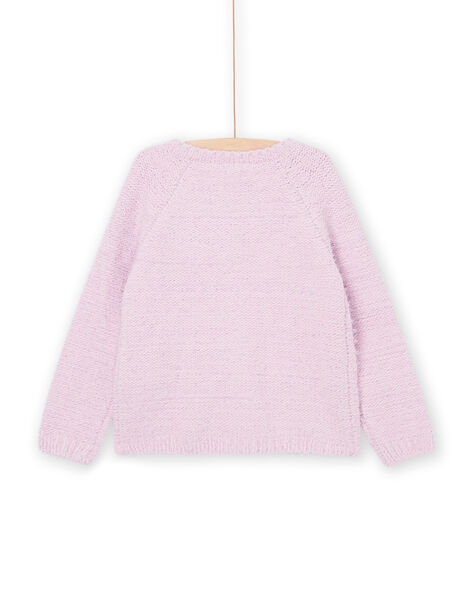 Cardigan in ciniglia rosa PAYJOCAR2 / 22W901D4CARH700