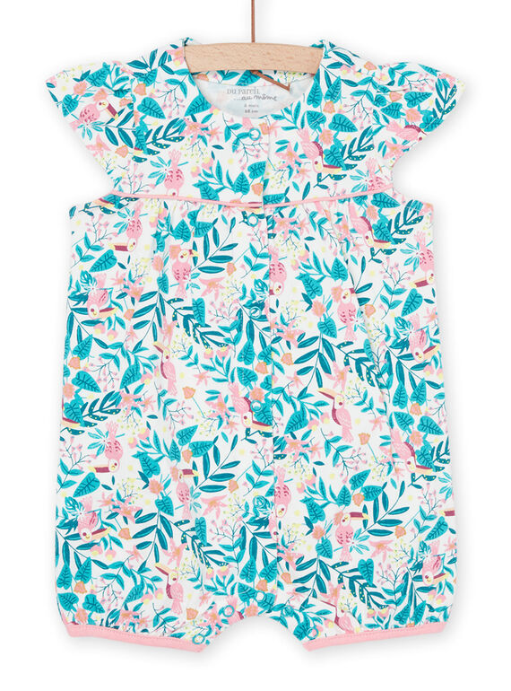 Tutina ecrù con stampa fiori REFIGRETUR / 23SH13H2GRE001