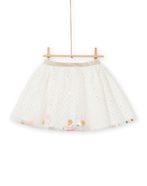 Gonna in tulle con glitter e pompon bambina NASOJUP1 / 22S901Q1JUP001