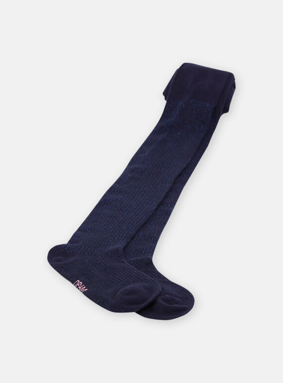 Collant navy in lurex bambina SYAJOSCOL3 / 23WI01M3COL070