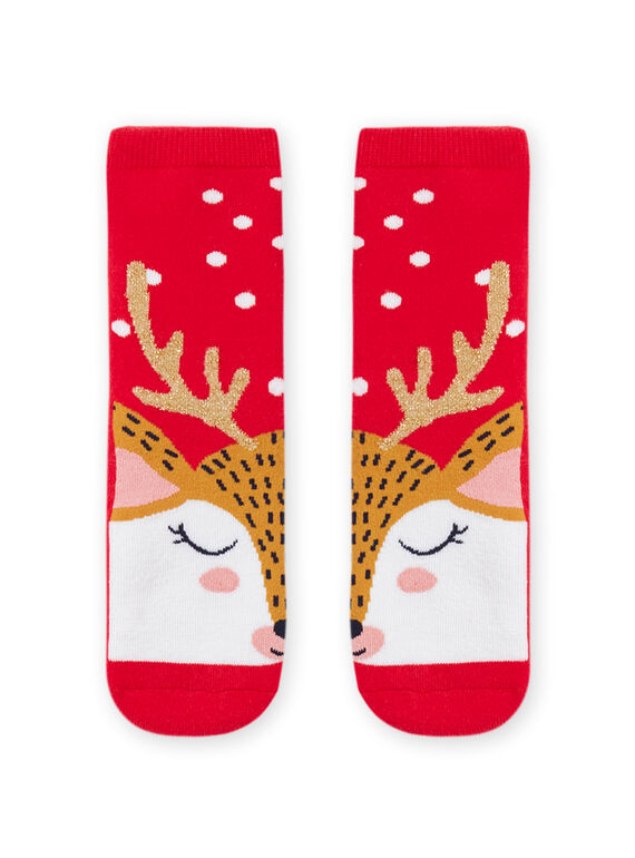 Calze con motivo renna e stelle fosforescenti bambina MYANOCHODER / 21WI01Q2SOQ050