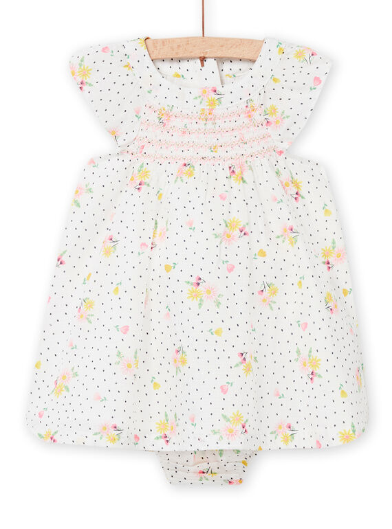 Abito ecrù e bloomer neonata NISOROB3 / 22SG09Q4ROB001