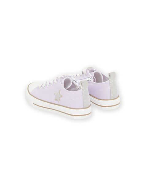 Sneakers in tela malva con motivo stella RATOILMAUV / 23KK3574D16328
