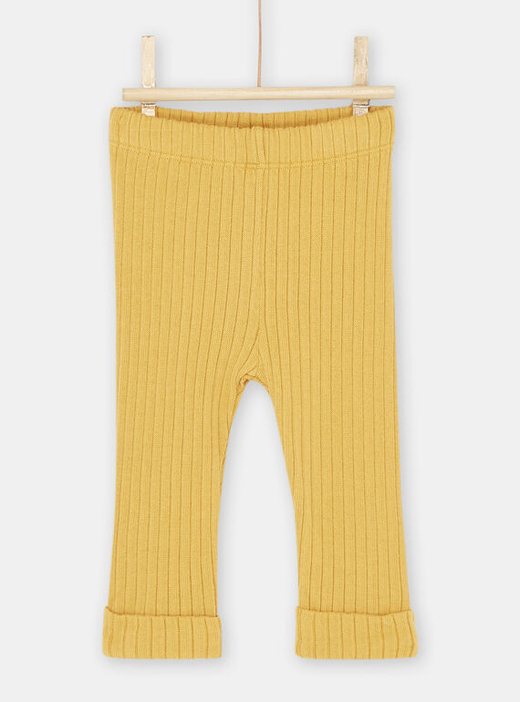 Leggings a costine giallo neonata SYIJOLEGCO5 / 23WI09B2CALB101