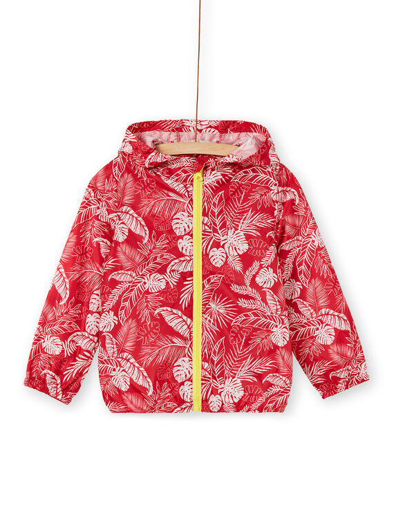 Giubbotto con cappuccio rosso e bianco bambino LOGROKA / 21S902R2BLO330