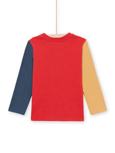 T-shirt rossa e arancione bambino MOCOTEE4 / 21W902L3TMLF521